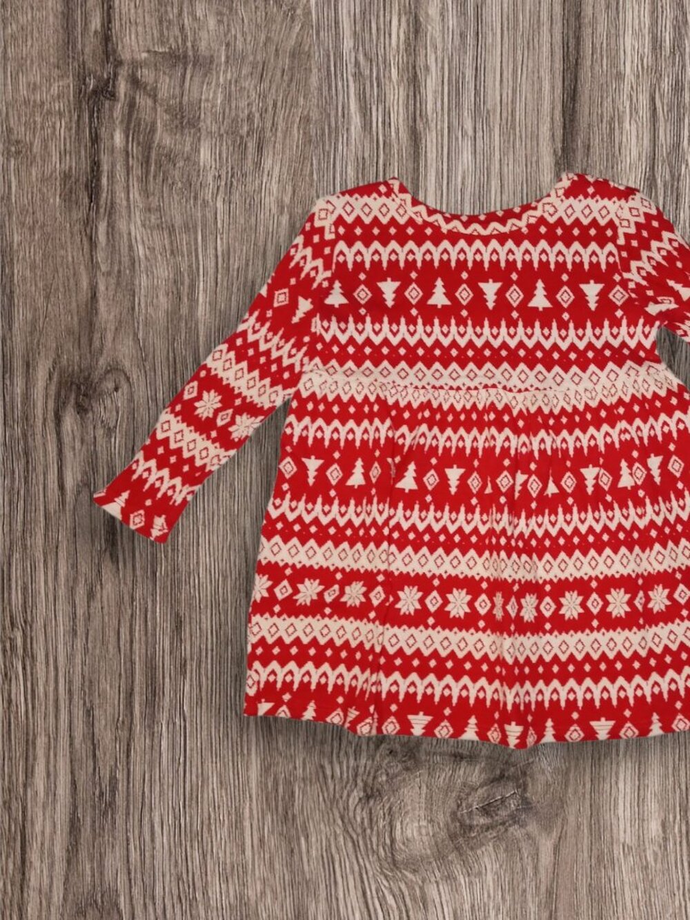 Old Navy Toddler Girls Size 2T Red Fair Isle Holiday winter  Dress